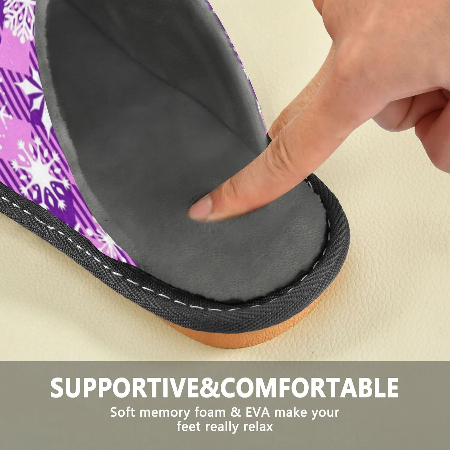 Spa Slippers Indoor House Fuzzy Slippers Soft Memory Foam Non-Slip Home Slipper Winter Shoes For Bedroom Hotel Travel 4-11