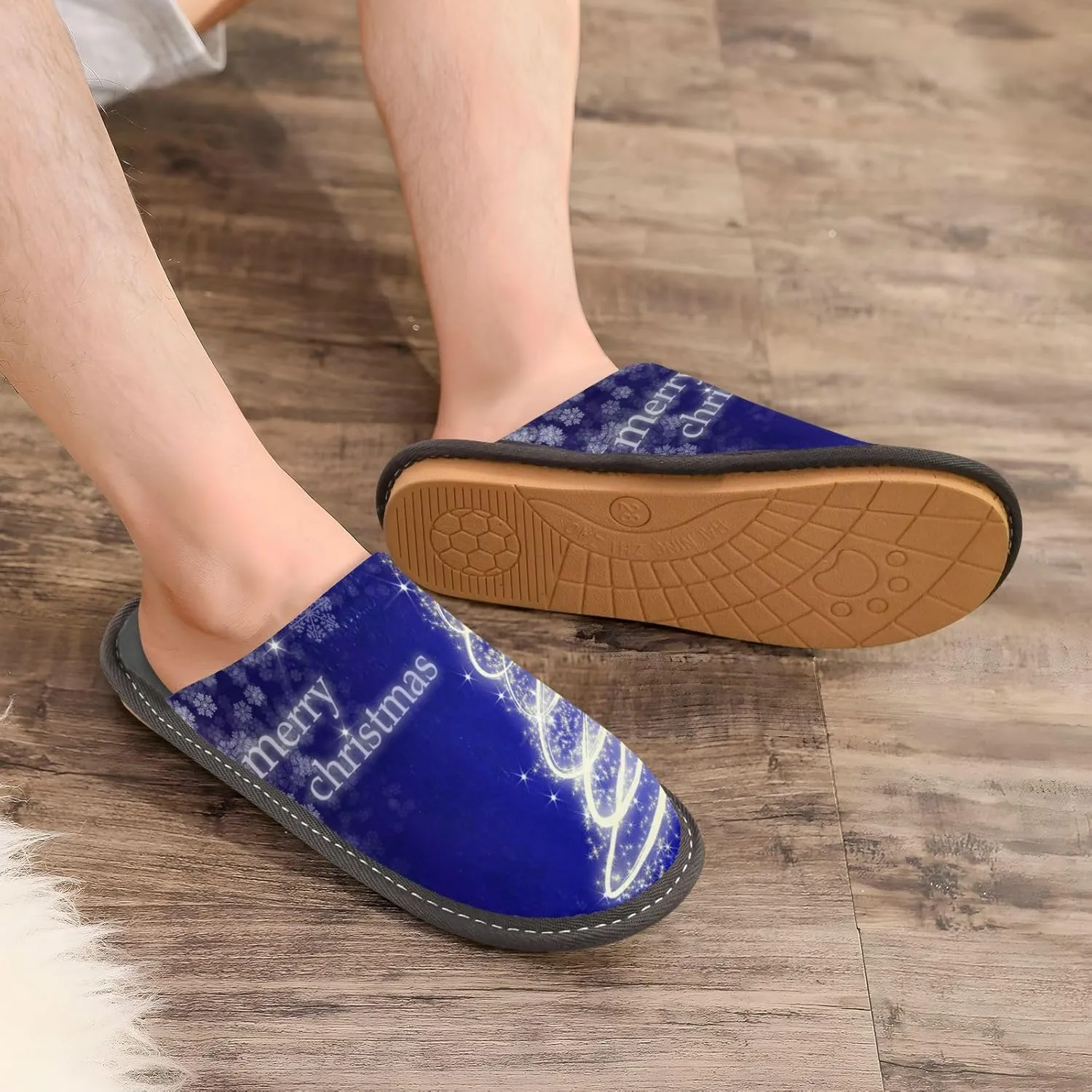 Spa Slippers Indoor House Fuzzy Slippers Soft Memory Foam Non-Slip Home Slipper Winter Shoes For Bedroom Hotel Travel 4-11