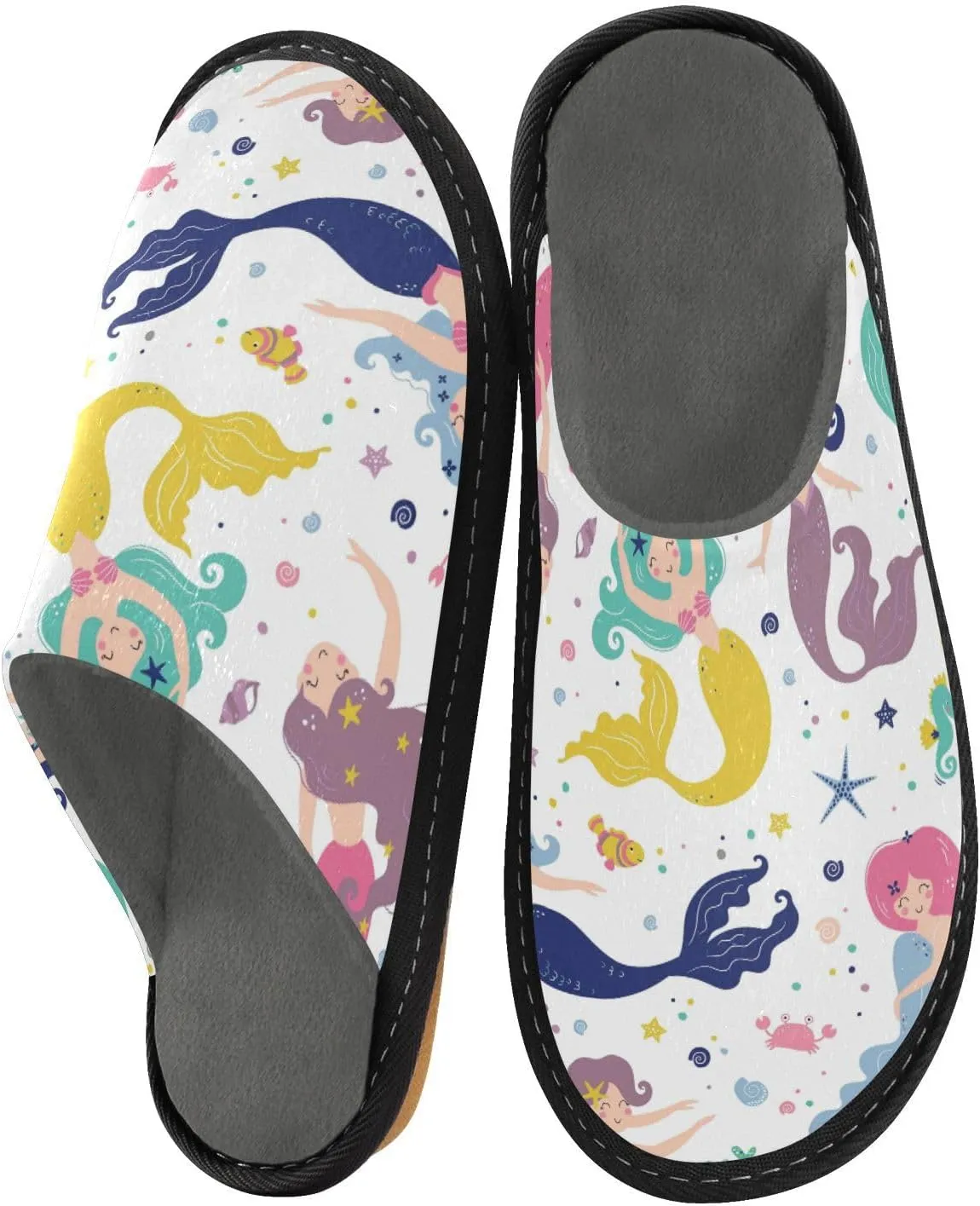 Spa Slippers Indoor House Fuzzy Slippers Soft Memory Foam Non-Slip Home Slipper Winter Shoes For Bedroom Hotel Travel 4-11