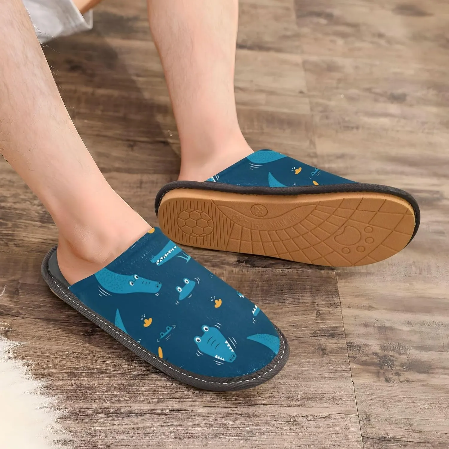 Spa Slippers Indoor House Fuzzy Slippers Soft Memory Foam Non-Slip Home Slipper Winter Shoes For Bedroom Hotel Travel 4-11