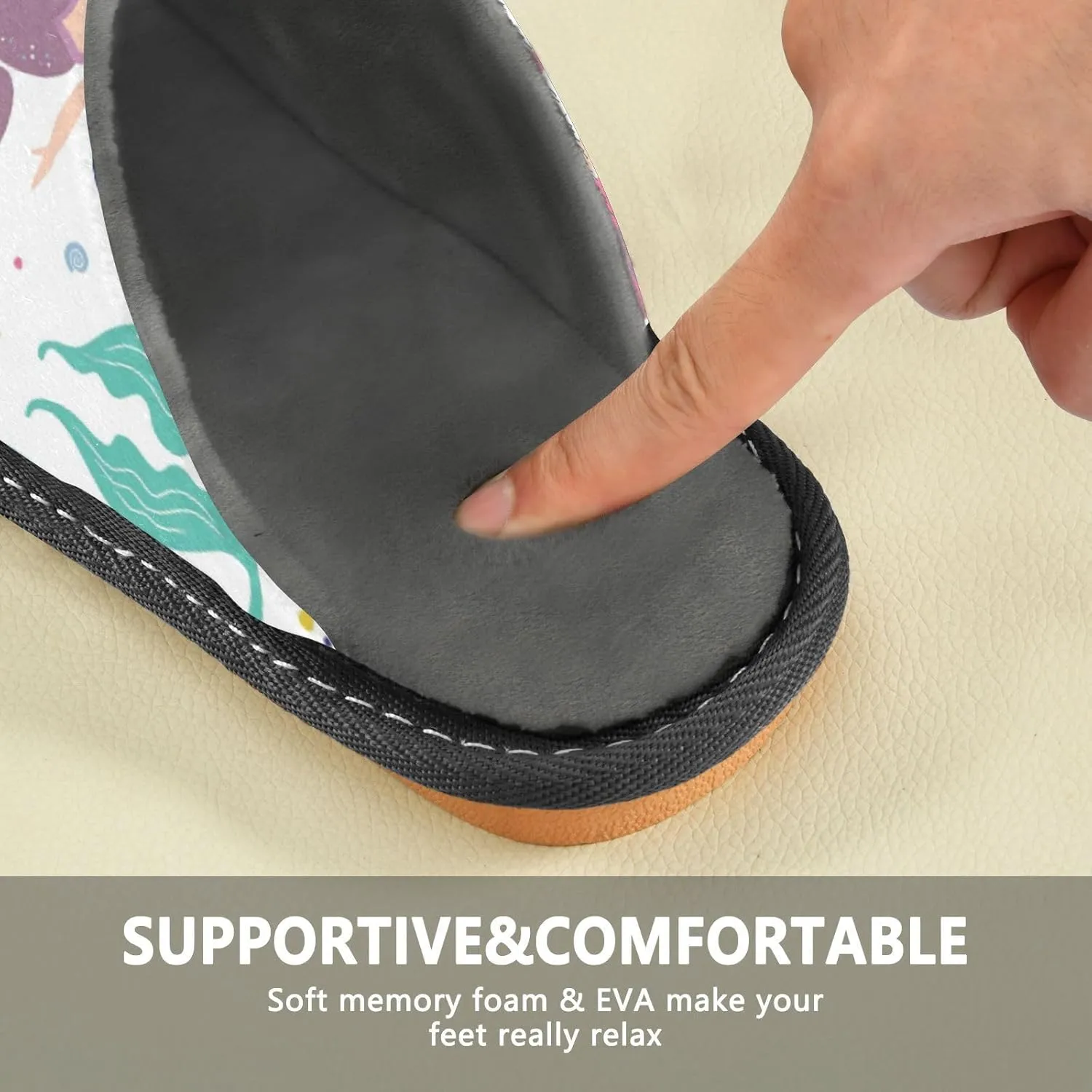 Spa Slippers Indoor House Fuzzy Slippers Soft Memory Foam Non-Slip Home Slipper Winter Shoes For Bedroom Hotel Travel 4-11