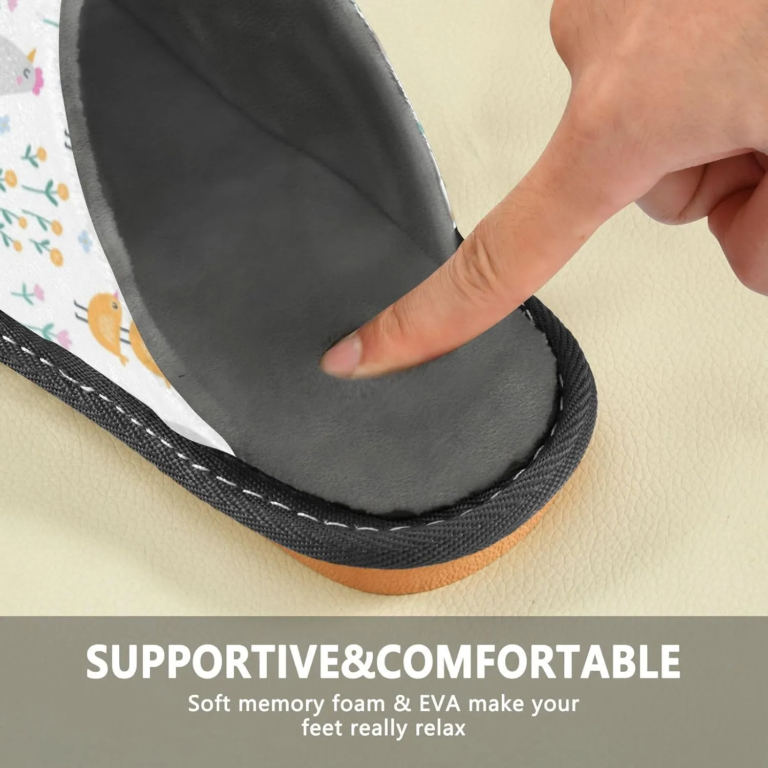 Spa Slippers Indoor House Fuzzy Slippers Soft Memory Foam Non-Slip Home Slipper Winter Shoes For Bedroom Hotel Travel 4-11