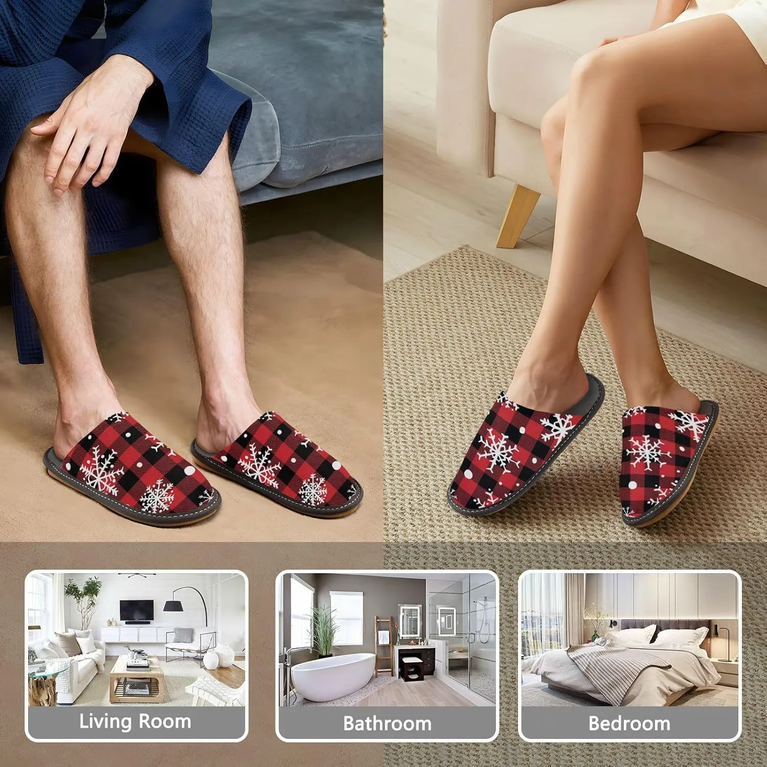 Spa Slippers Indoor House Fuzzy Slippers Soft Memory Foam Non-Slip Home Slipper Winter Shoes For Bedroom Hotel Travel 4-11