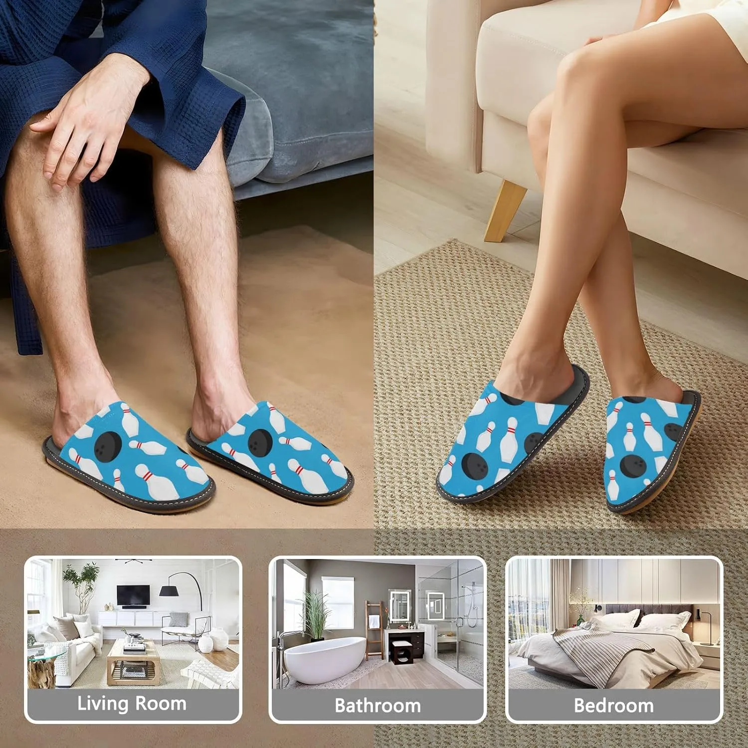 Spa Slippers Indoor House Fuzzy Slippers Soft Memory Foam Non-Slip Home Slipper Winter Shoes For Bedroom Hotel Travel 4-11