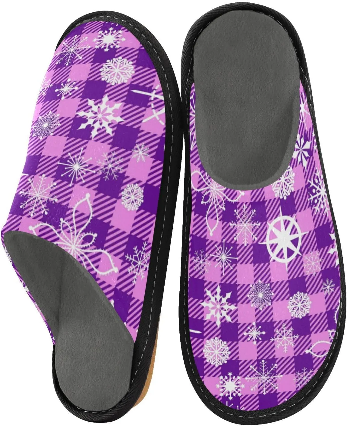 Spa Slippers Indoor House Fuzzy Slippers Soft Memory Foam Non-Slip Home Slipper Winter Shoes For Bedroom Hotel Travel 4-11
