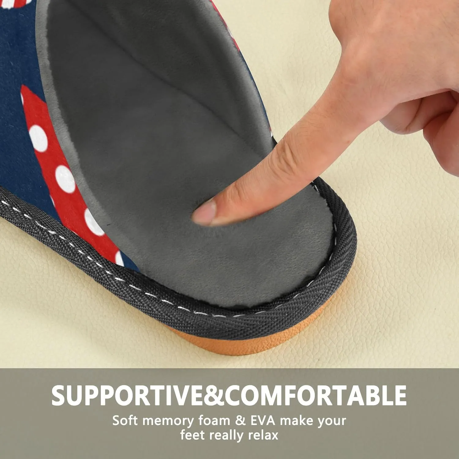Spa Slippers Indoor House Fuzzy Slippers Soft Memory Foam Non-Slip Home Slipper Winter Shoes For Bedroom Hotel Travel 4-11