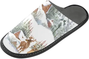 Spa Slippers Indoor House Fuzzy Slippers Soft Memory Foam Non-Slip Home Slipper Winter Shoes For Bedroom Hotel Travel 4-11