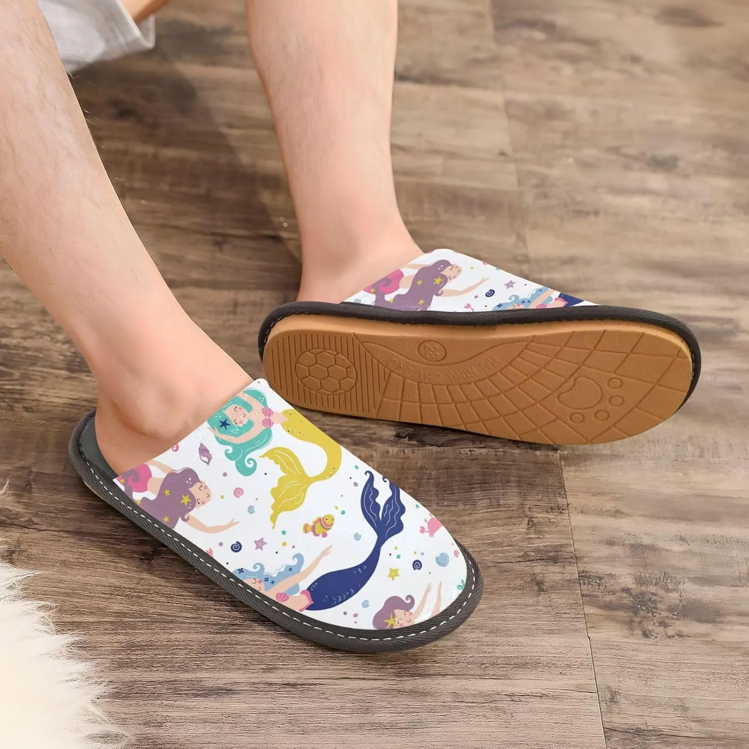Spa Slippers Indoor House Fuzzy Slippers Soft Memory Foam Non-Slip Home Slipper Winter Shoes For Bedroom Hotel Travel 4-11