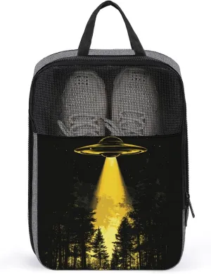 Spacecraft Beaming Light Into The Forest Shoe Bag for Travel Daily Use Anti-dust Storage Carrier Golf Shoe Pouch