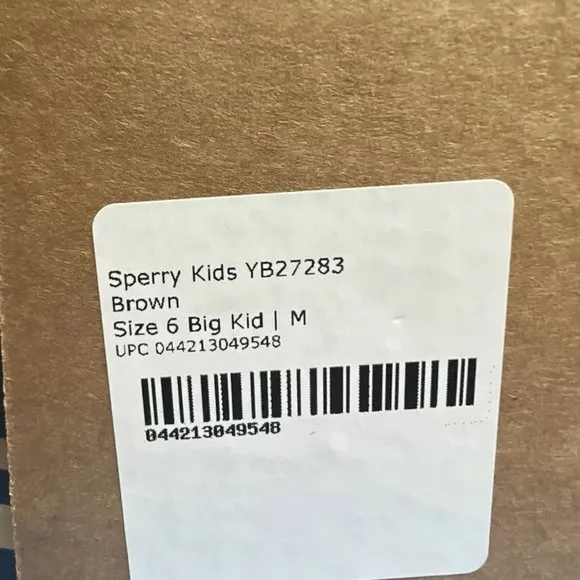 Sperry Boys AO Boat Shoe Brown Size 6 M