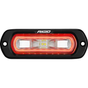 SR-L Series Marine Spreader Light - Black Flush Mount - White Light w/Red Halo