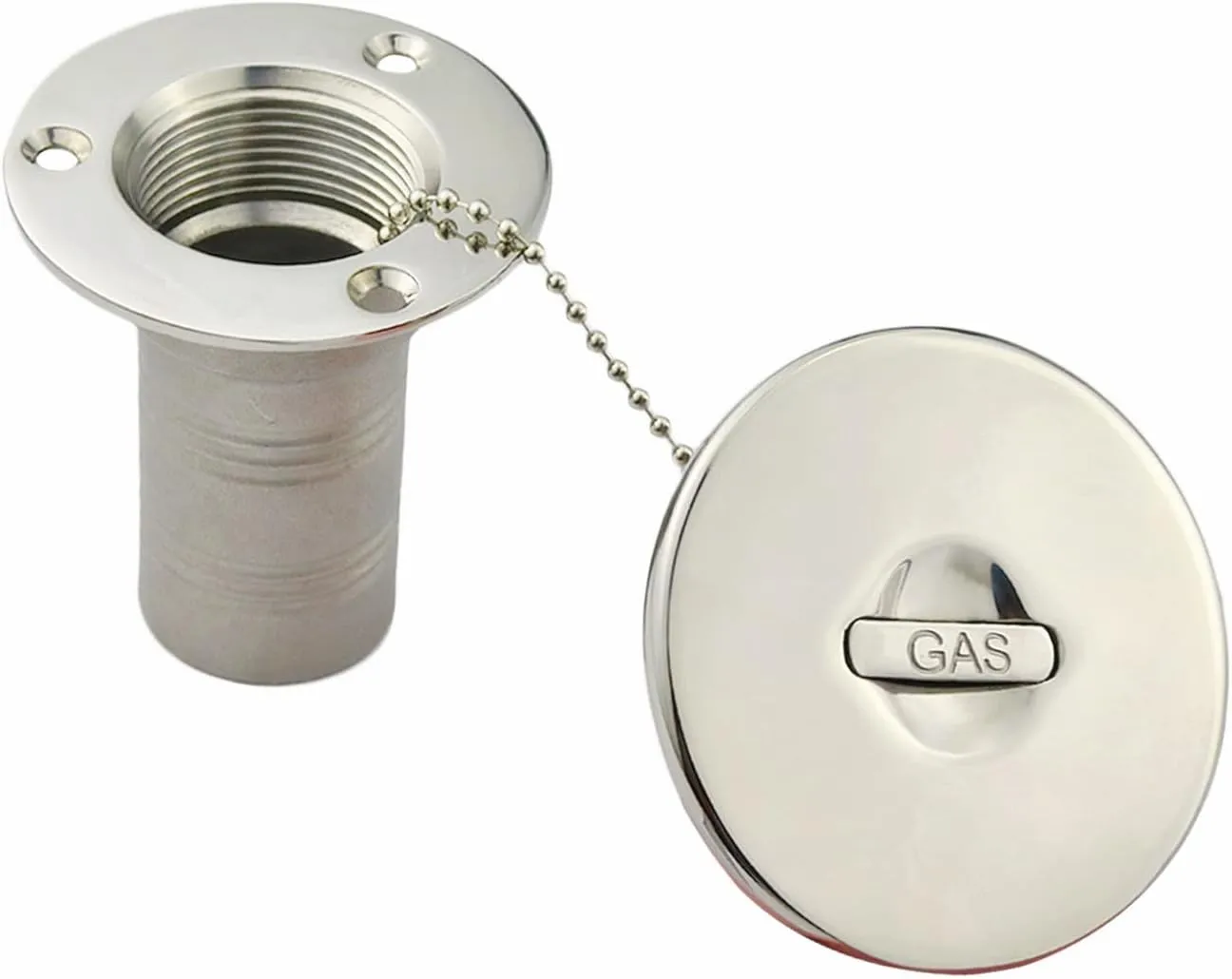 Stainless Steel316 Boat Deck Fill/Filler Keyless Cap - Straight Neck 1-1/2in(38mm) with Gas Deck Hardware fit for Boat Yacht Caravan