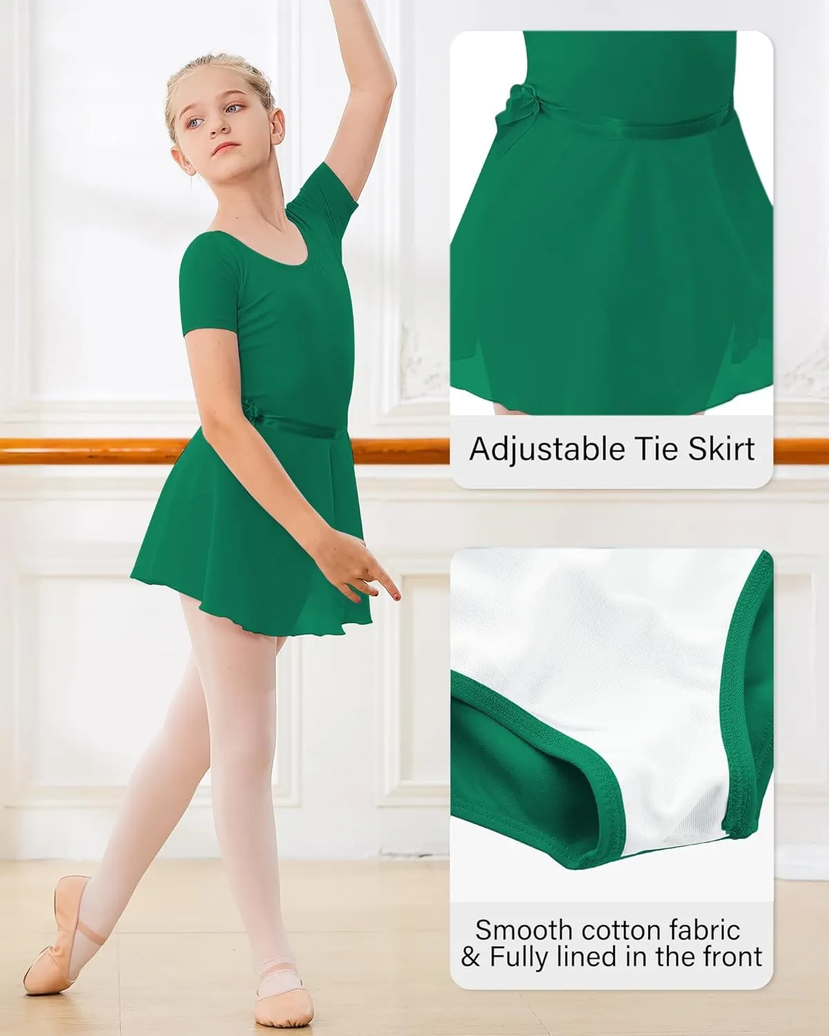 Stelle Ballet Leotards for Girls Toddler Dance Dress Outfit Combo with Skirt and Tights (Toddler/Little Kid/Big Kid)