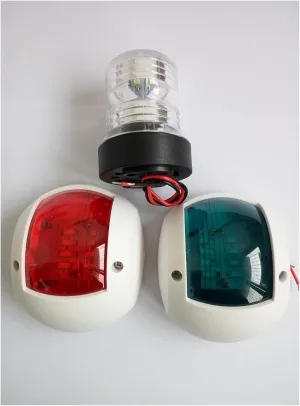 Stern Light Boat Anchor Light Boat LED Warning Light Marine Truck Yacht Navigation Light 3 pcs 12V Signal Sidelight Industry Leading Optical Design