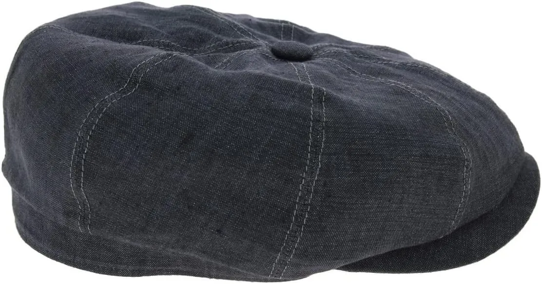Stetson Hatteras Linen Newsboy Cap Women/Men | Made in The EU