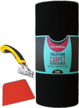 SturdyShape Thick Boat Trailer Bunk Carpet Kit 20x20 25oz - Marine Grade