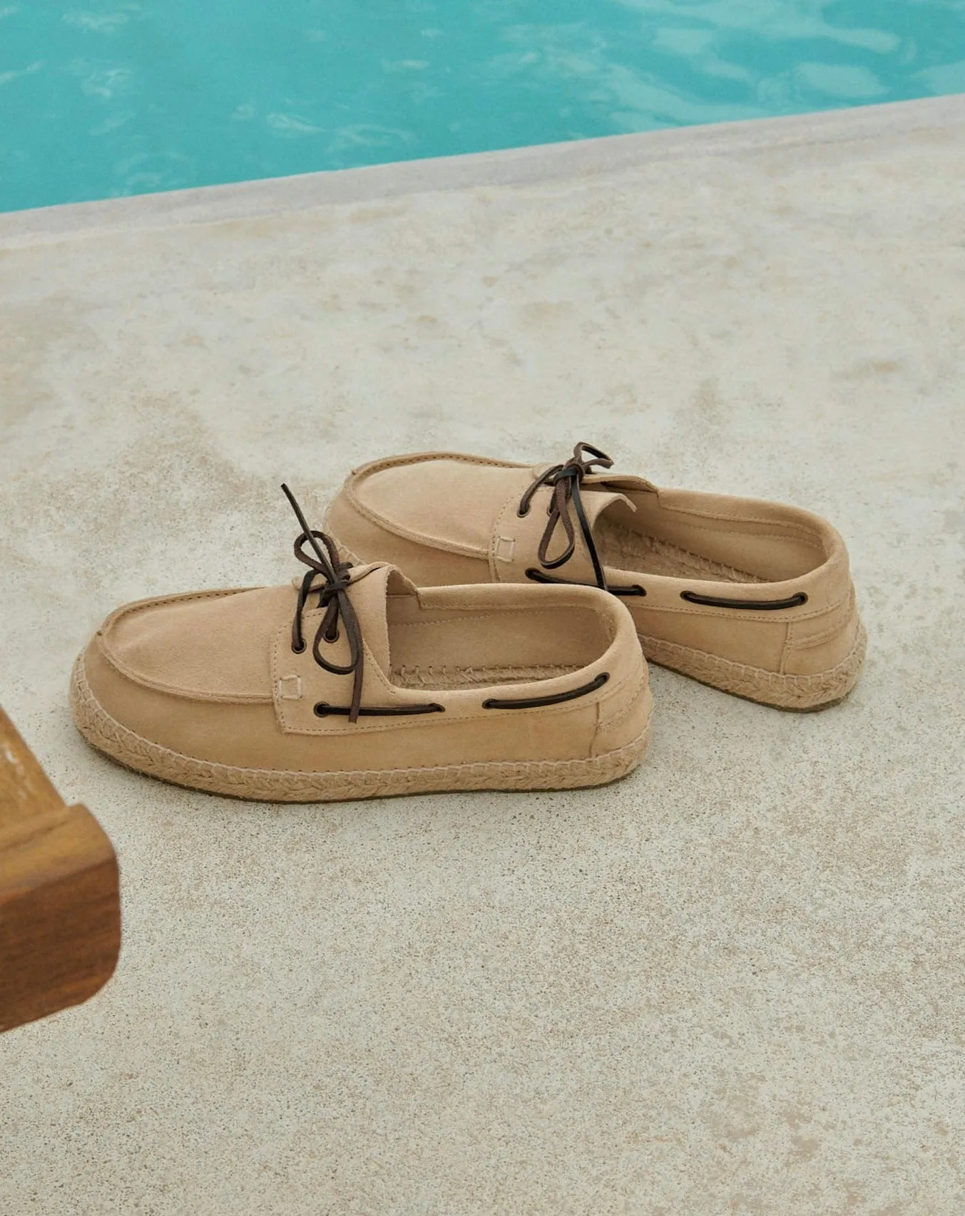 Suede Boat-Shoes Espadrilles - K11K0 - Hamptons Champagne Beige