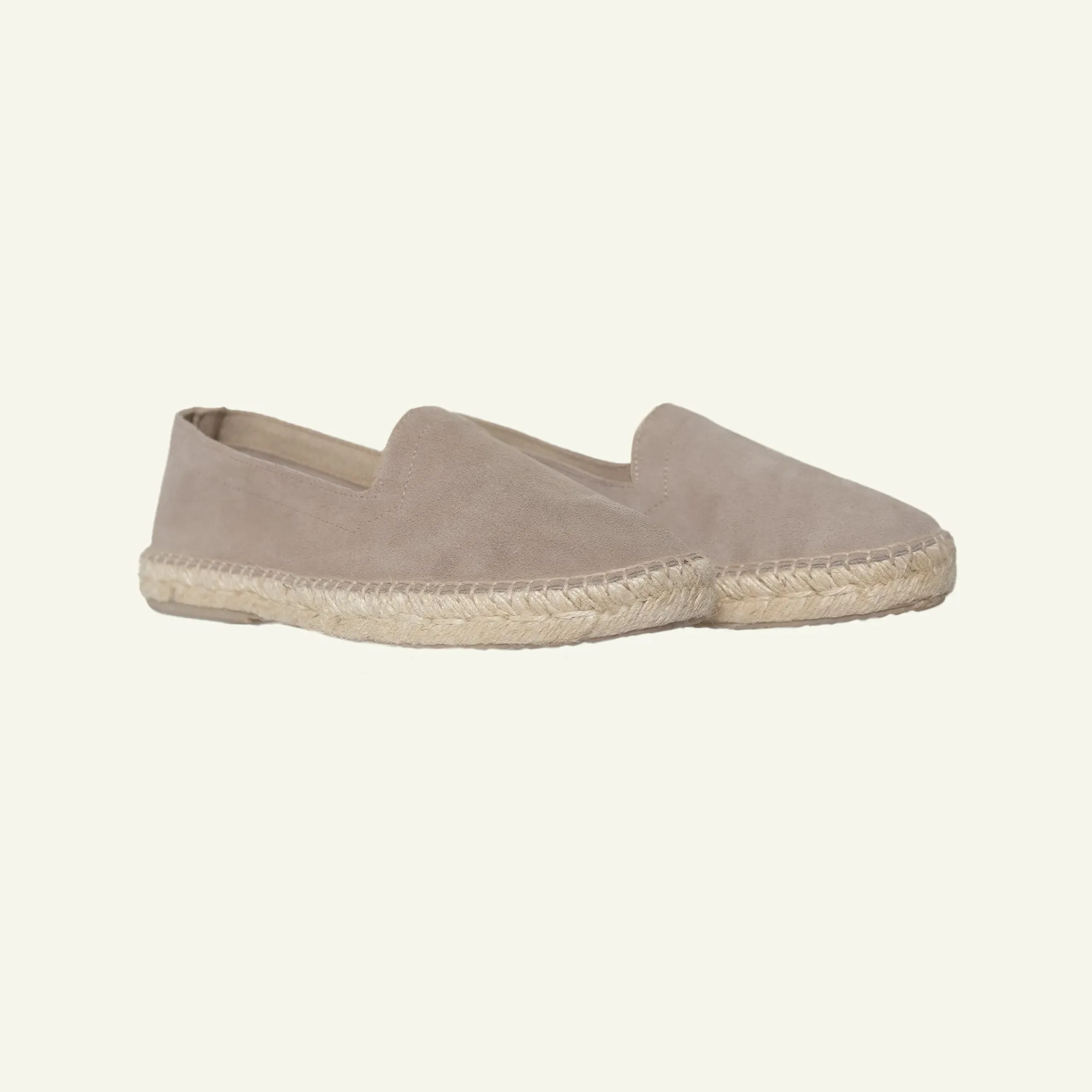 Suede Tonal Espadrille - Stone