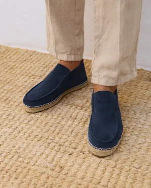 Suede Traveler Ankle Boot Espadrilles - K15LH - Hamptons Patriot Blue