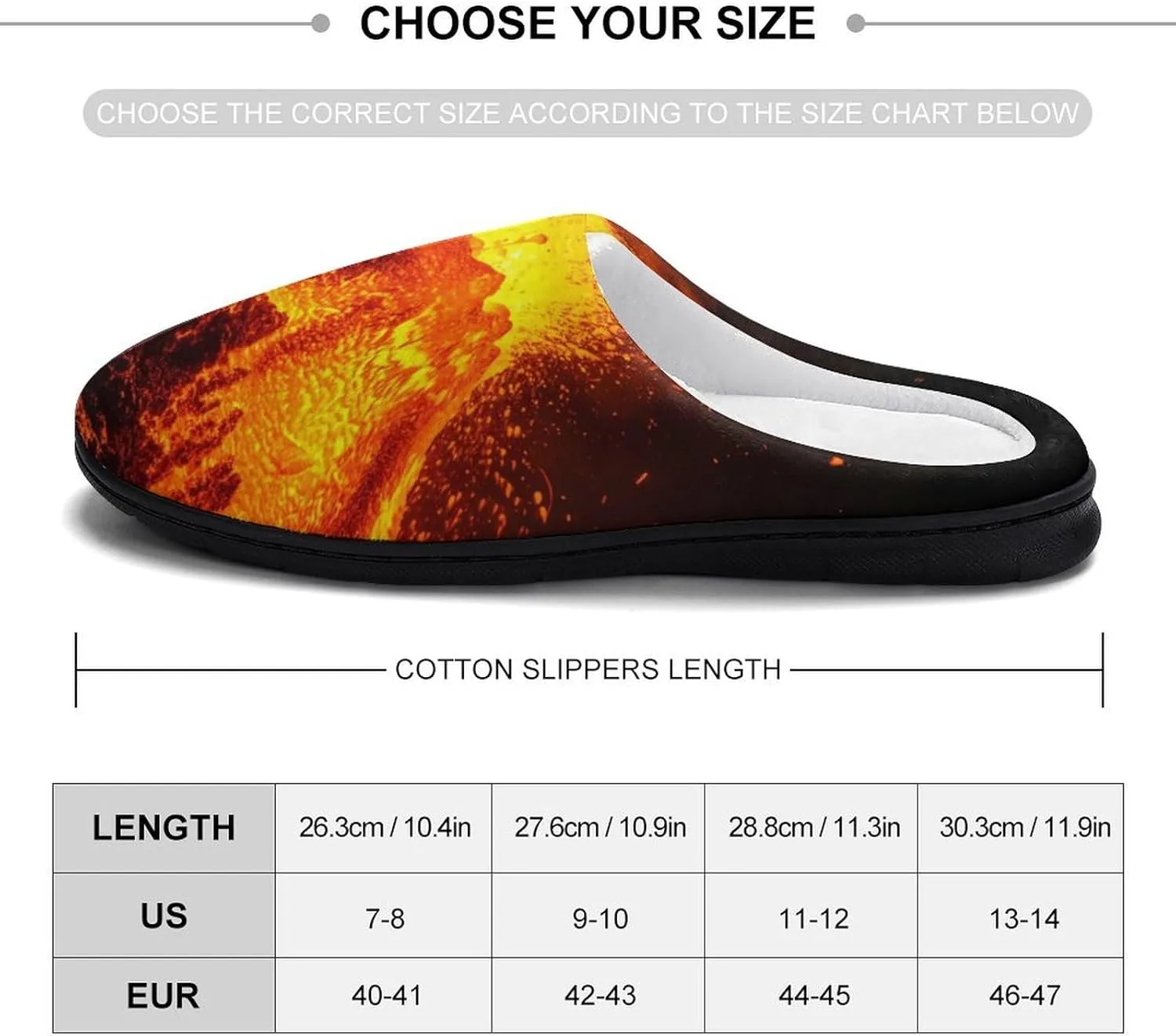 Super Volcano Men's Slippers Winter House Shoes Bedroom Slipper Travel Hotel Slippers