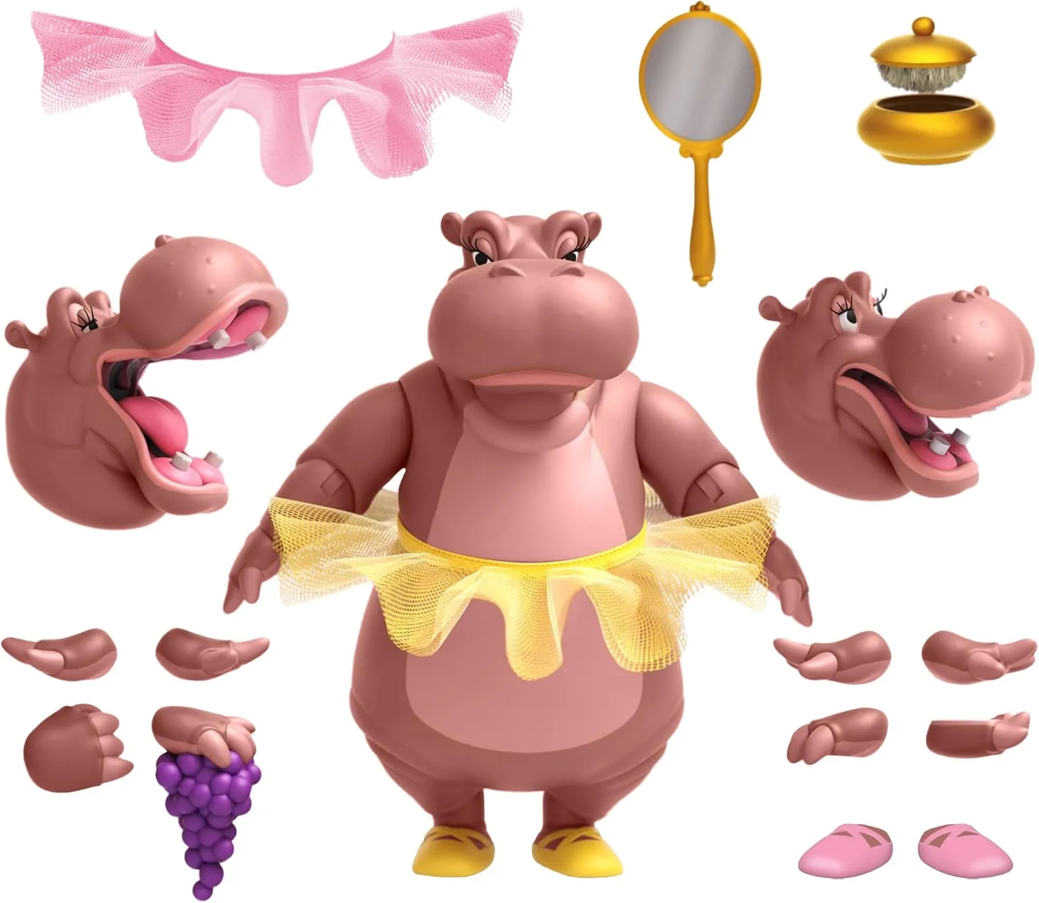 Super7 ULTIMATES! Disney Fantasia Hyacinth Hippo - 7" Disney Action Figure with Accessories Classic Disney Collectibles and Retro Toys