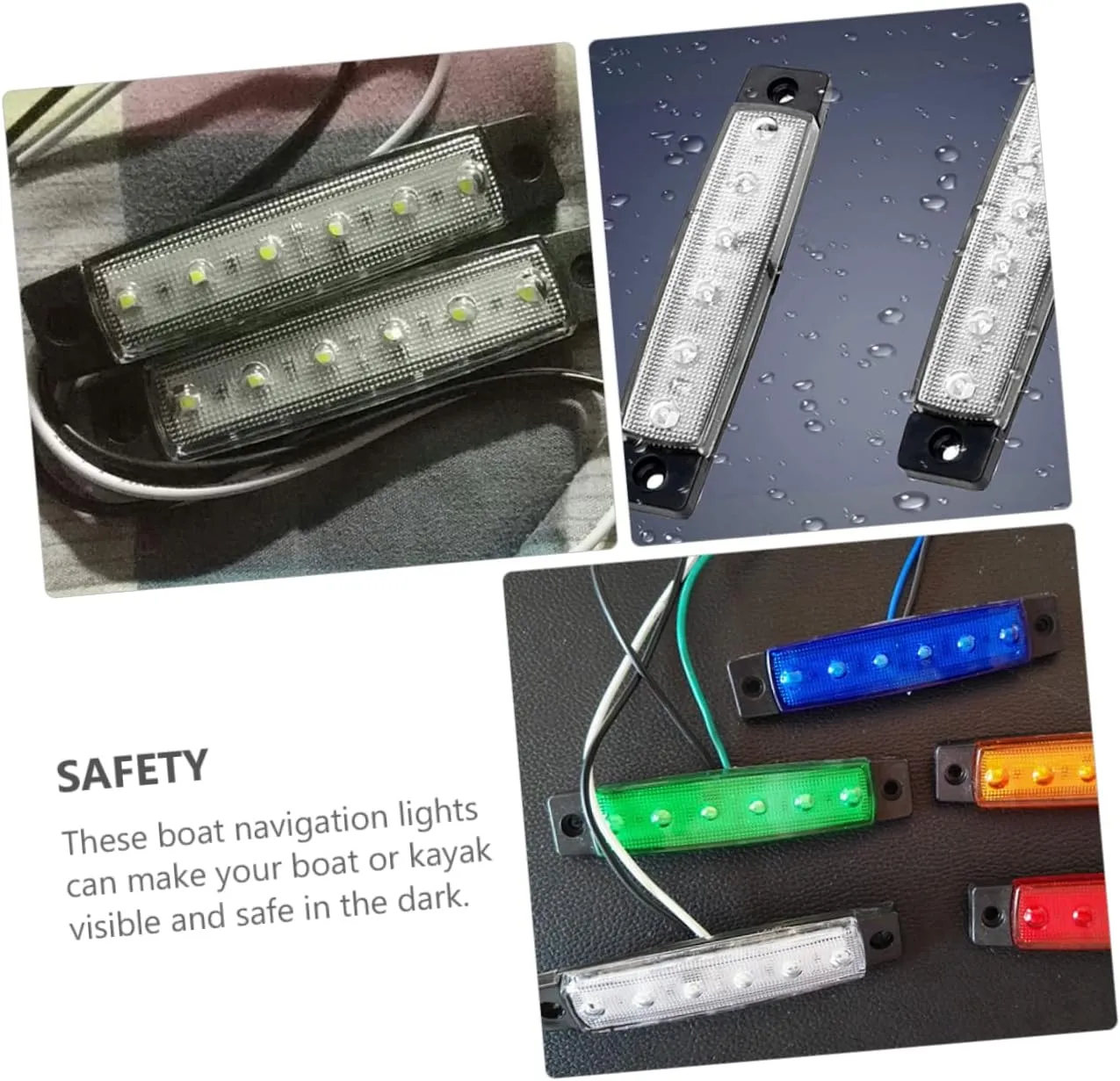 SUPVOX 18pcs Boat Navigation Lights Leds Energy-saving Interior Lighting for Stern Deck and Night Decoration for Boats Yachts and Trailers