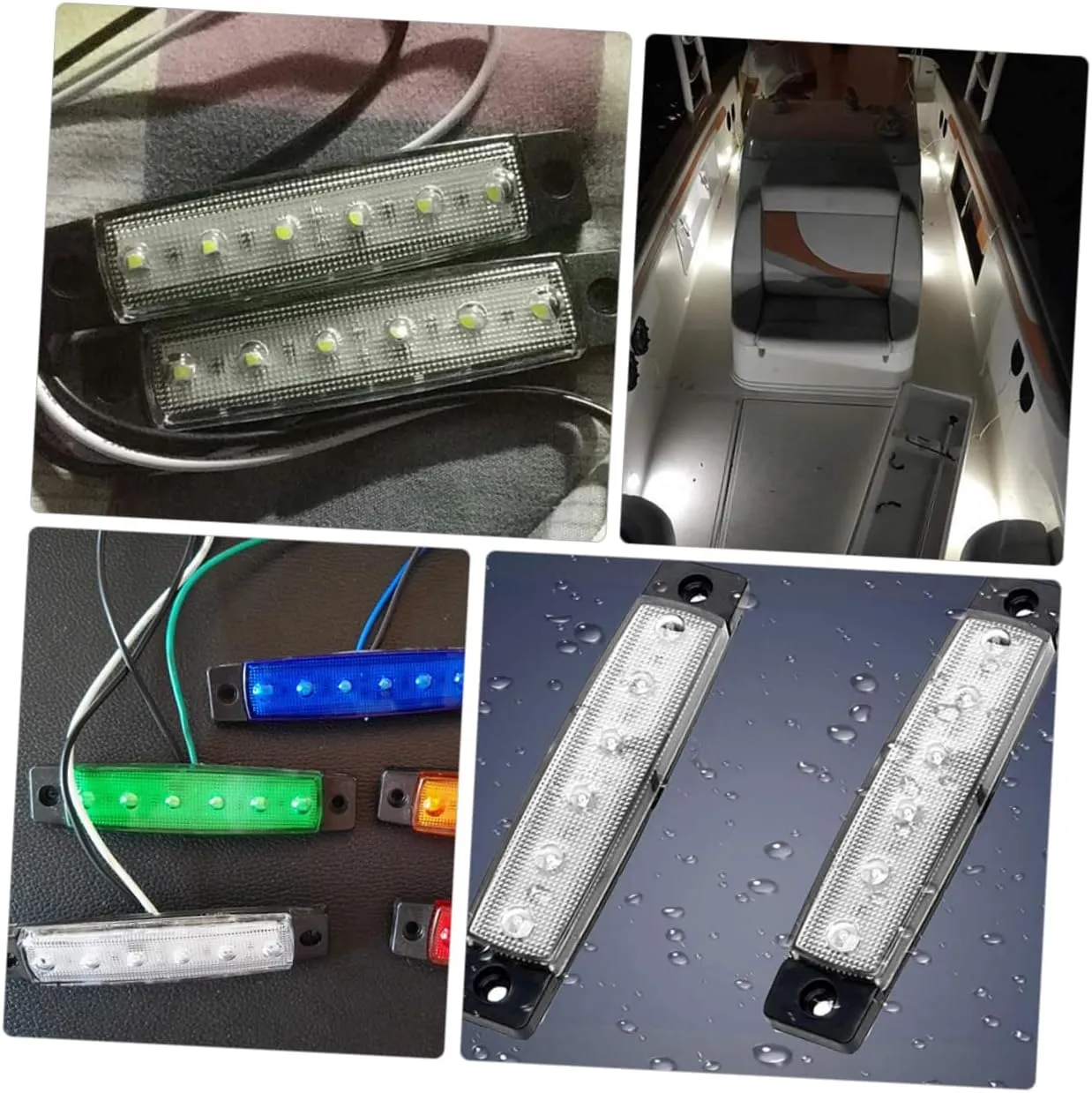 SUPVOX 18pcs Boat Navigation Lights Leds Energy-saving Interior Lighting for Stern Deck and Night Decoration for Boats Yachts and Trailers
