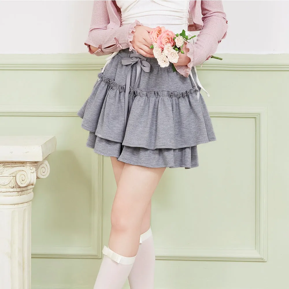 Sweet Ballet Style Solid Color All-match A-line Skirt