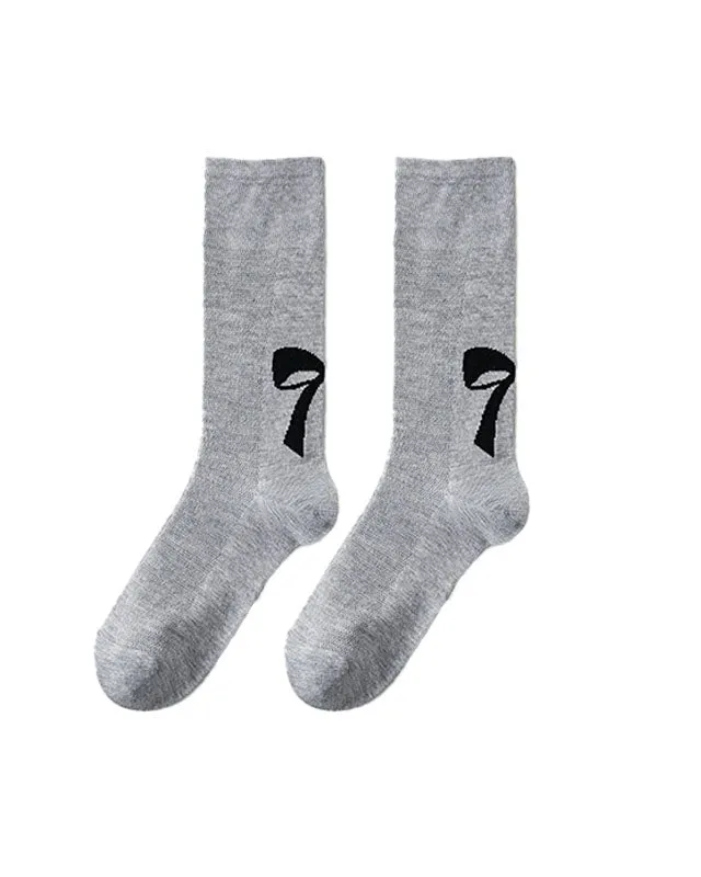 Sweetnana Slouch Socks with Bow Print Fashion Crew Socks Ballet Style Thin Cotton Socks for Spring and Summer
