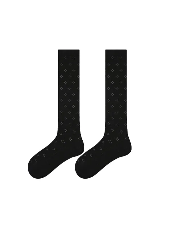 Sweetnana Spring/Summer Mesh Cotton Seamless Socks, Hollow Pattern Design, Thin Calf Socks, Comfort, Breathable.