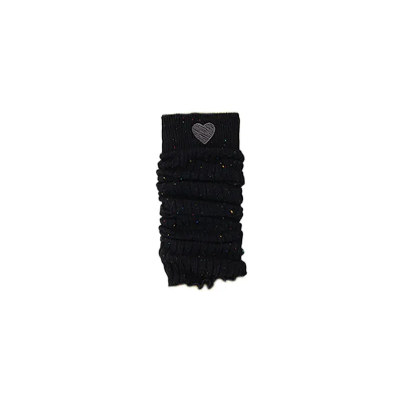 Sweetnana Thin Cotton Lose Leg Warmers for Spring and Summer Heart Embroidery Ballet Style