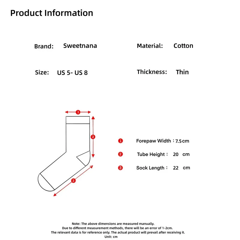 Sweetnana Women's Cotton Seamless Socks for Spring/Summer, Hollow printing, Solid Color, Ballet Style, Thin Mesh Socks, Comfort and Breathable, Calf Socks.