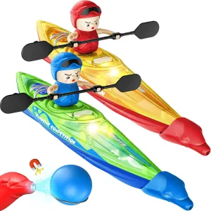 SYMA 2 Pack Kayak RC Boats with Magnetic Dolphin Heads - Remote Control Boat Catches Iron Balls, 40 Mins Playtime, Pool/Water Table Toy Gift for Kids 8-12