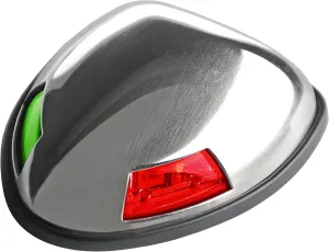 T-H Marine Compact Combination LED Bow Light - USCG Approved Red and Green Navigation Light for Marine Safety, Stainless Steel Housing, Energy Efficient and Durable Low-Profile Design
