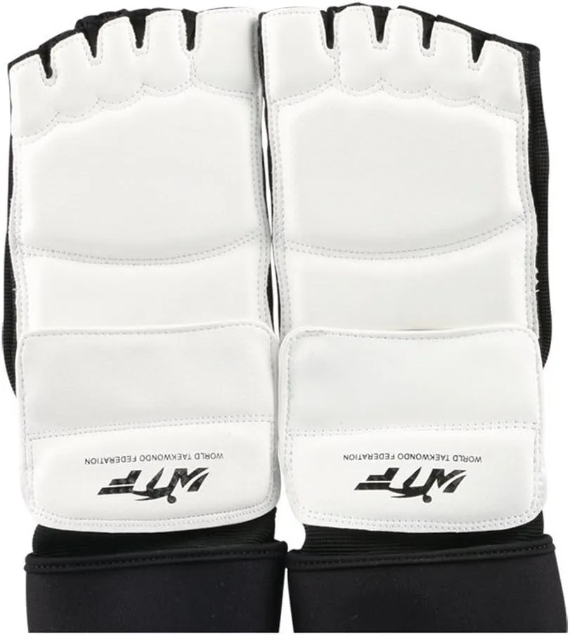 Taekwondo Foot Protector Leather Karate Boxing Sparring Gear Foot Guard Protective Foot Gear for Men Women Kids Kung Fu Training MMA Fight Punch Bag