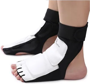 Taekwondo Foot Protector Leather Karate Boxing Sparring Gear Foot Guard Protective Foot Gear for Men Women Kids Kung Fu Training MMA Fight Punch Bag