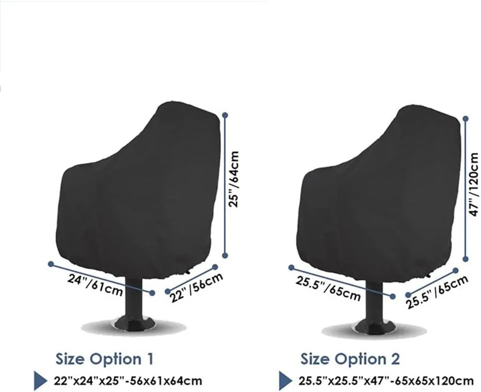 Tarp, Boat Seat Covers, Heavy Duty 420D Boat Seat Cover UV Resistant Pontoon Seat Covers Waterproof Replacement Boat Seat Covers (Color : Preto, Size : 22x24x25inch)