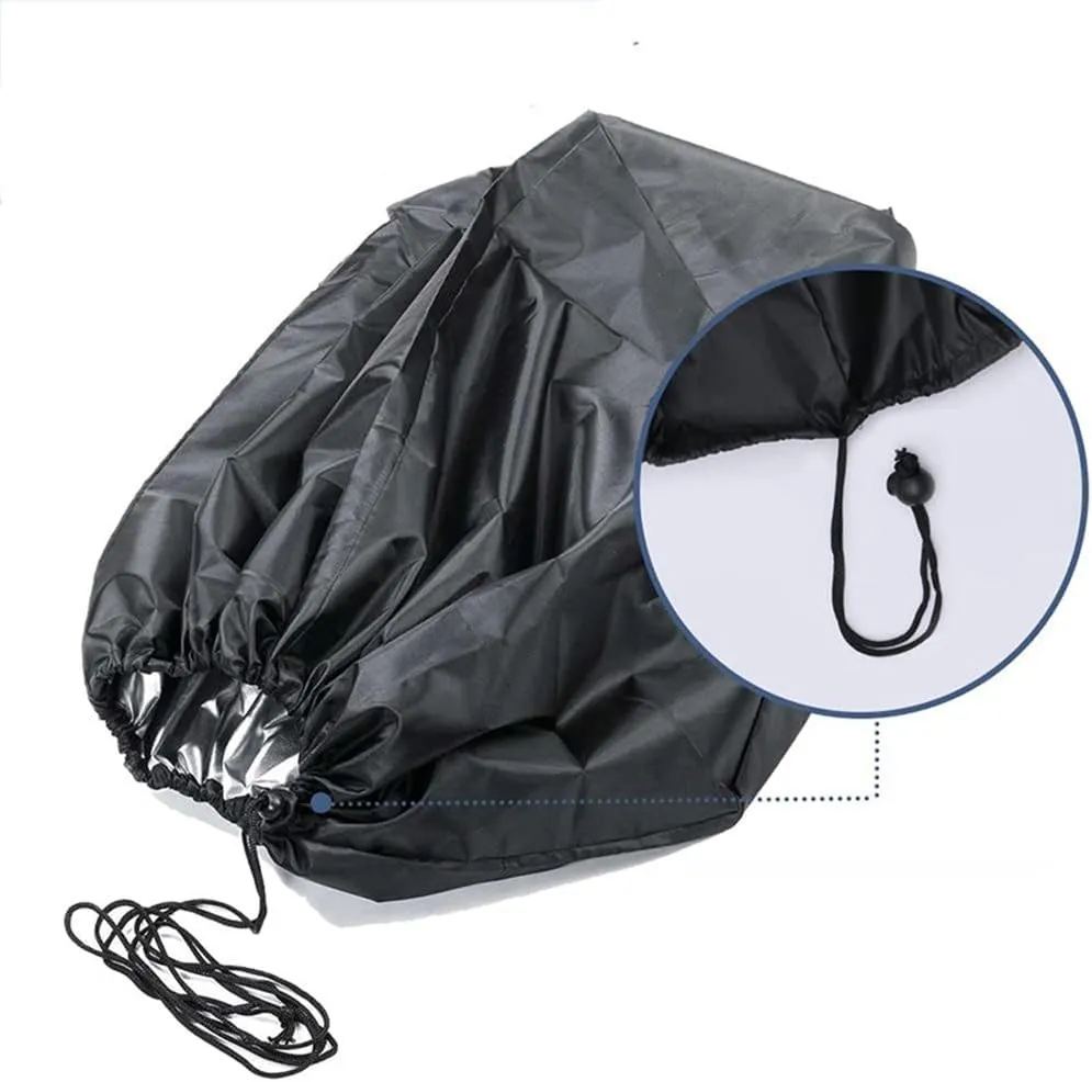 Tarp, Boat Seat Covers, Heavy Duty 420D Boat Seat Cover UV Resistant Pontoon Seat Covers Waterproof Replacement Boat Seat Covers (Color : Preto, Size : 22x24x25inch)