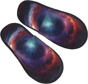 Technological Nebula Slippers for Women Fuzzy House Shoes Anti-Skid Indoor Slipper Gifts for Women Mom Ladies