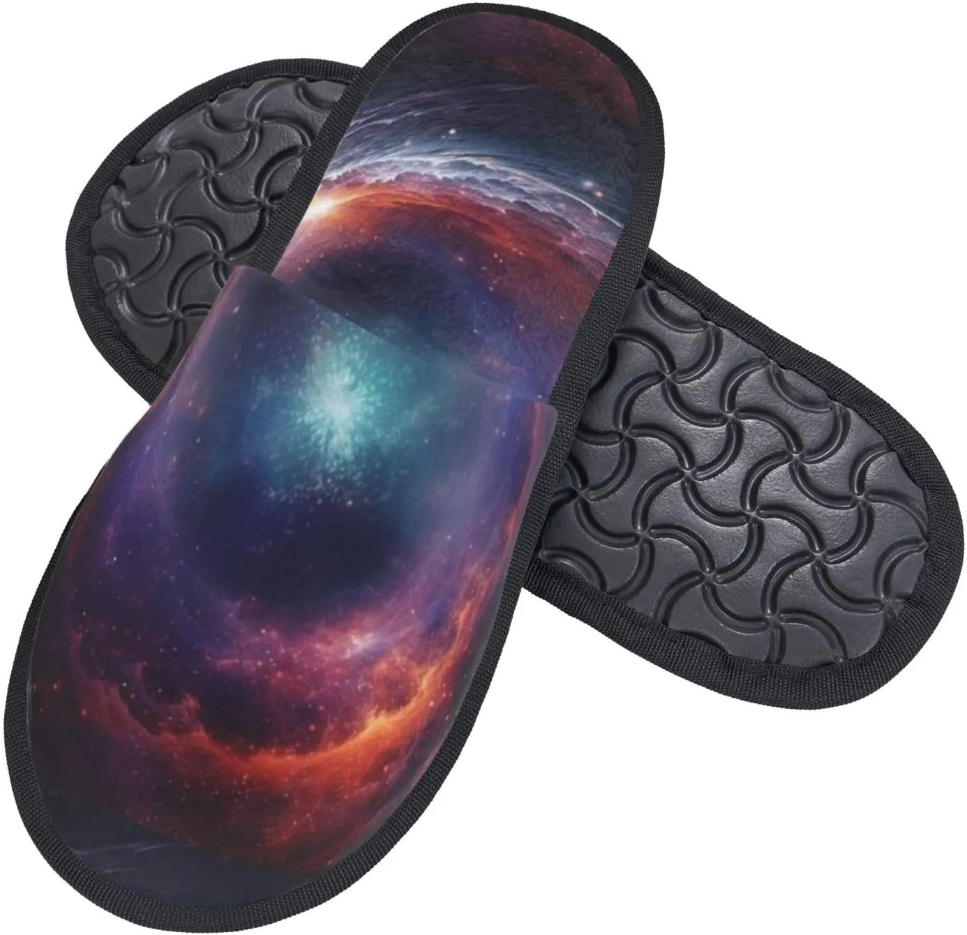 Technological Nebula Slippers for Women Fuzzy House Shoes Anti-Skid Indoor Slipper Gifts for Women Mom Ladies