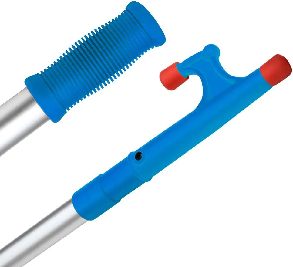 Telescoping Boat Hook with Threaded End,4.5-12ft,Black,Blue,Orange Available