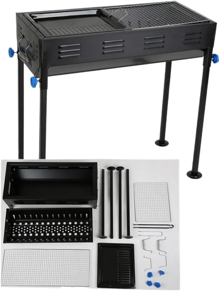 Thickened BBQ Barbecue Grill BBQ Camping Barbecue Charcoal Home Outdoor Portable Barbecue Rack
