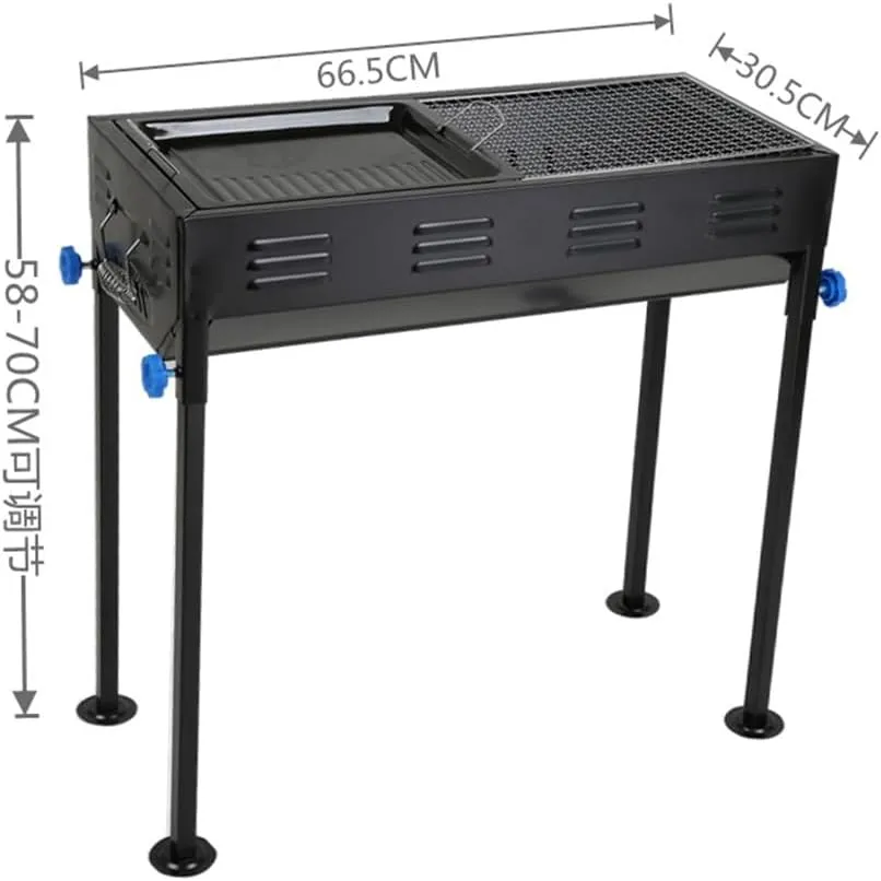 Thickened BBQ Barbecue Grill BBQ Camping Barbecue Charcoal Home Outdoor Portable Barbecue Rack