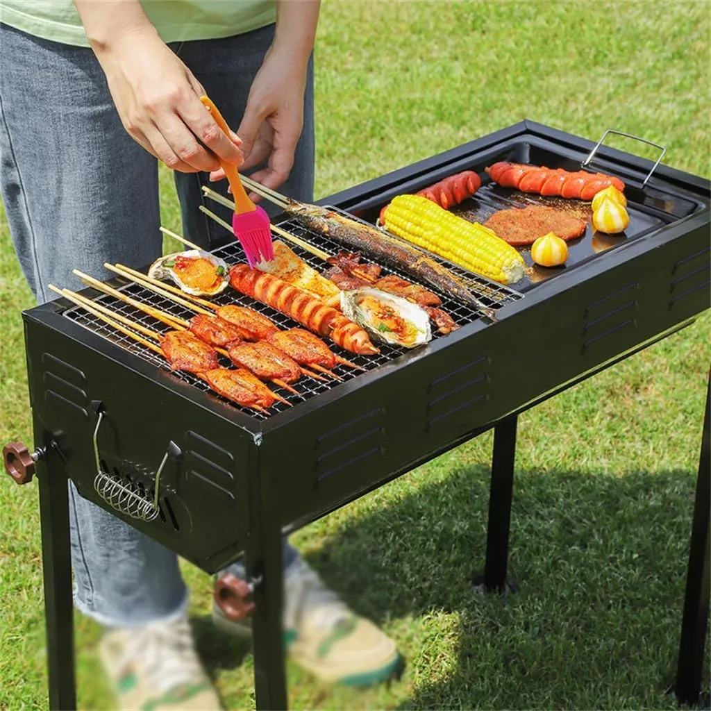 Thickened BBQ Barbecue Grill BBQ Camping Barbecue Charcoal Home Outdoor Portable Barbecue Rack