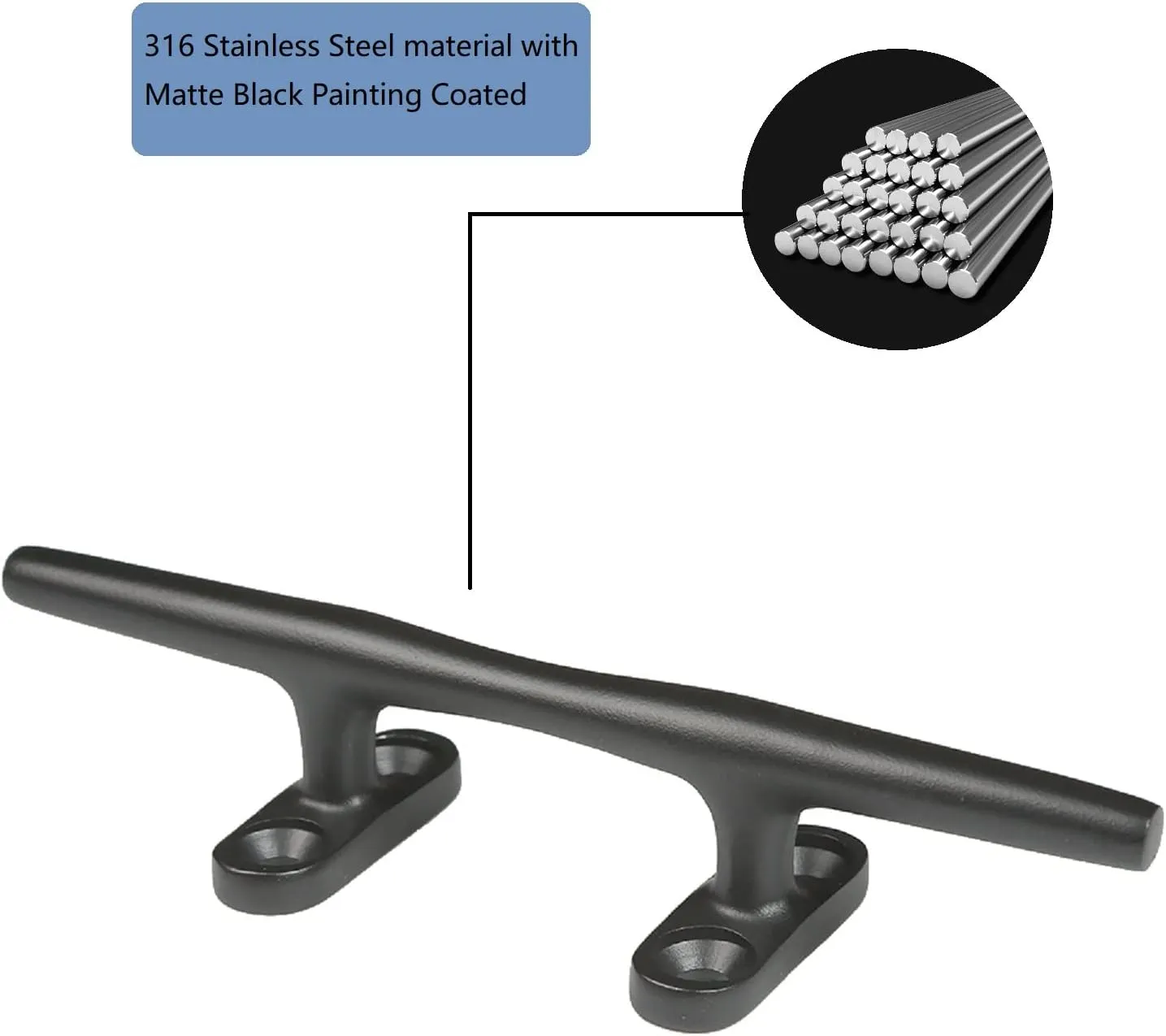 Thorn Dock Cleat Marine Stainless Steel Open Base