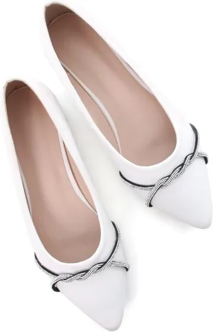 TN TANGNEST Womens Casual Flats Fashion Chain Pointed Toe Ballet Flats Rhinestone Flats Comfort Slip On Dress Shoes