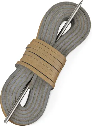 TOFL Leather Boat Shoe Lacing Kit | 45 inches | 1 Needle And 2 Strips [1 Pair]