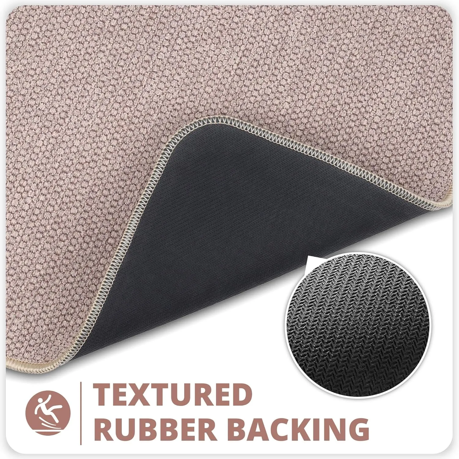 Toilet Rugs U Shaped Bathroom Rug,Machine Washable Non Slip Quick Dry Super Absorbent Ultra Thin Toilet Mats for Bathroom Toilet.(Beige,20''x24'',U Shaped)