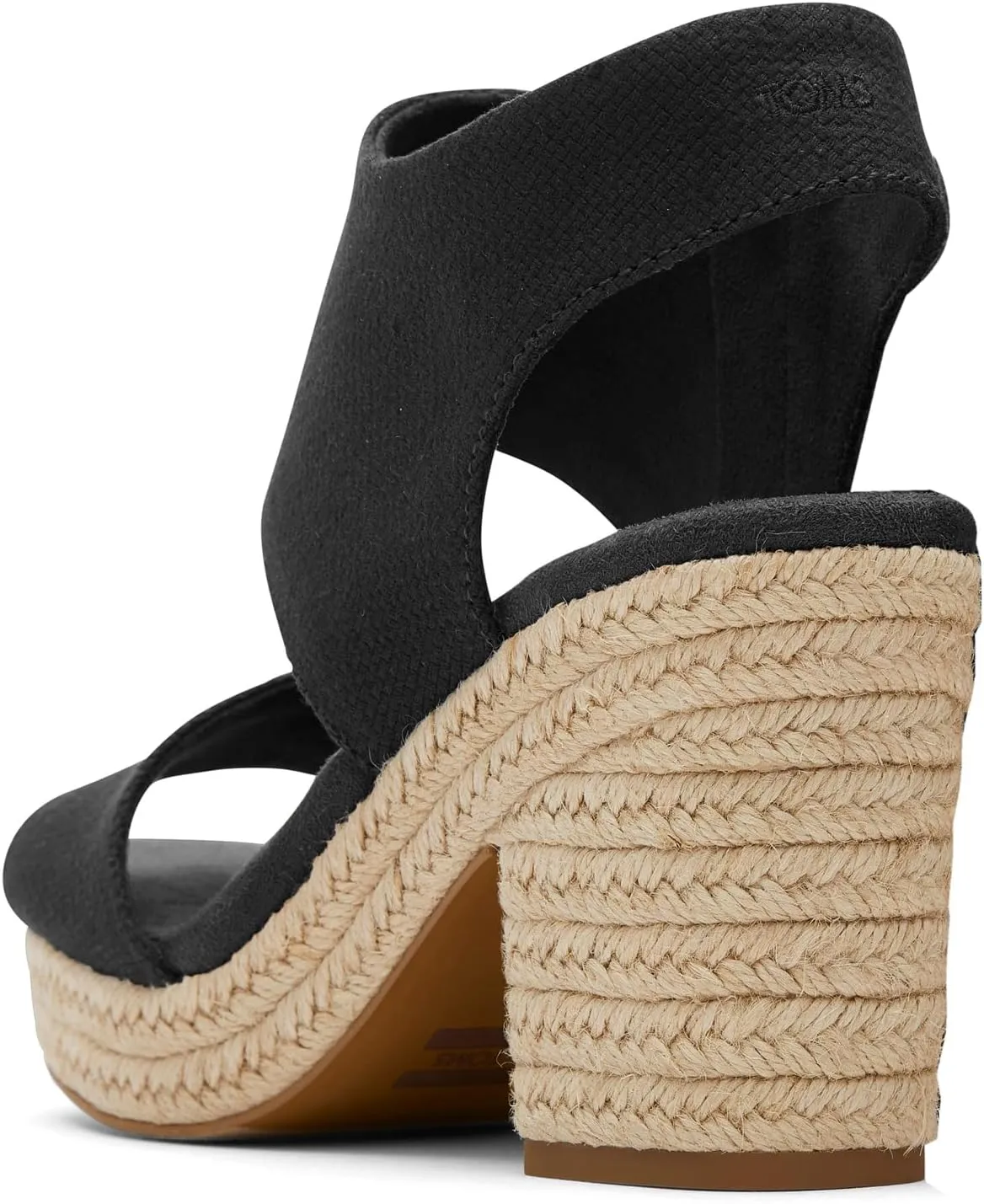 TOMS Womens Majorca Rope Block Espadrille Casual Sandals Casual High Heel 3" & Up - Blue