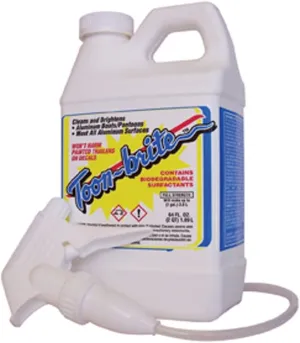 Toon-brite B1000 Aluminum Cleaner - 1/2 Gallon with Sprayer, White